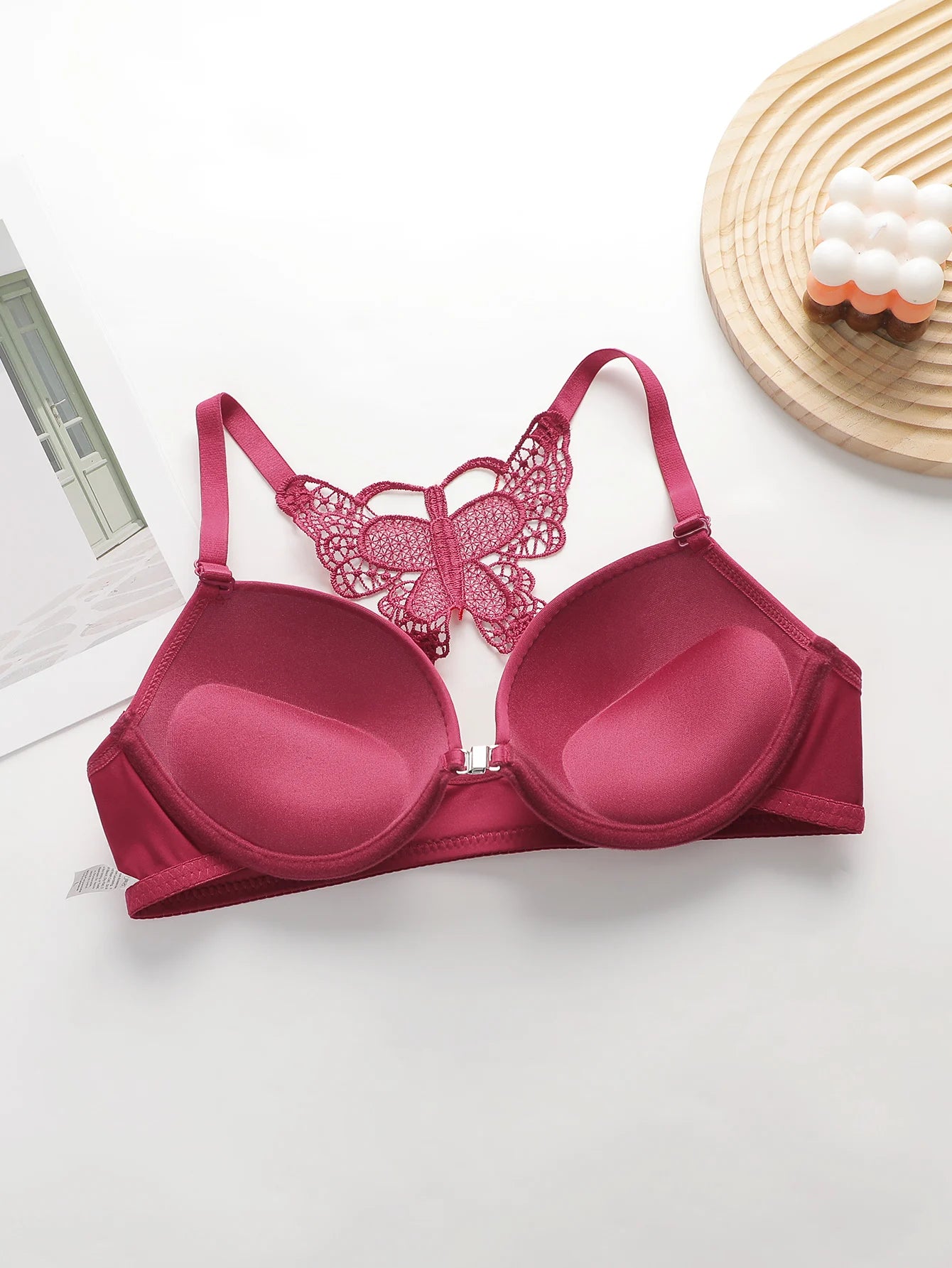 Bra and Panty Set Front Open Push Up Bra Butterfly Design