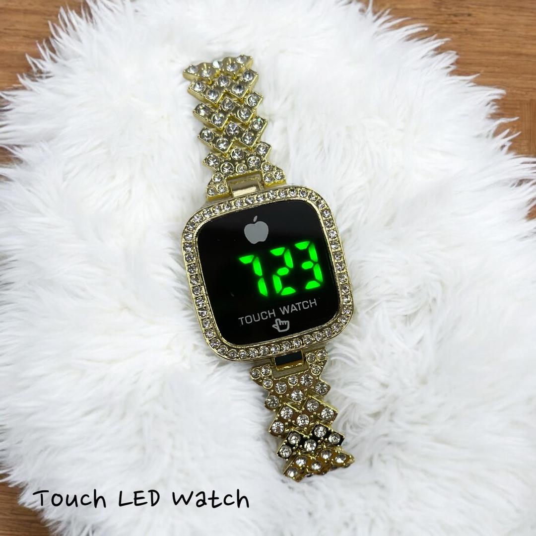 Ladies Luxury Diamond Watch Steel Band Diamond Touch Screen LED Electronic Watches
