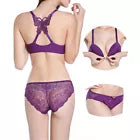 Bra and Panty Set Front Open Push Up Bra Butterfly Design